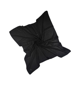 Mısırlı Eşarpları Queen Krep Simli Kadın Eşarp 110x110 cm (Siyah)