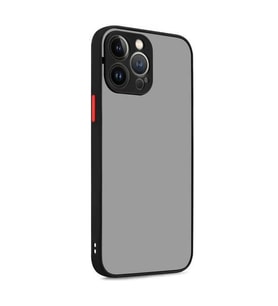 Vendas iPhone 14 Pro Uyumlu (14 Pro) Mara Serisi Arkası Mat Renkli Hux Silikon Kılıf (Siyah)