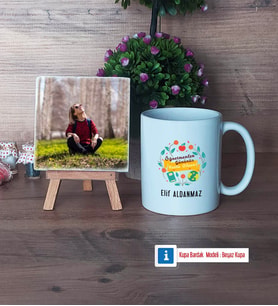 Öğretmenler Günü Hediyesi Fotoğraflı Dekoratif Taş, Kupa Bardak Beyaz Hediye (Model 1)