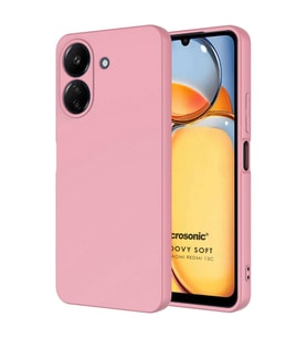 Microsonic Xiaomi Redmi 13C Kılıf Groovy Soft Koyu Yeşil (Pembe)