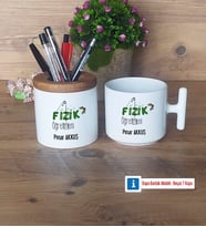 Fizik Öğretmeni Kalemlik, Kupa Bardak T Kişiye Özel Hediye Öğretmenler Günü Hediyesi (Model 1)