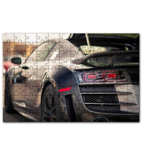 Cakapuzzle Audi R8 Siyah Modifiye Otomobil Görseli Puzzle Yapboz MDF (Ahşap) (500 Parça)