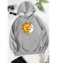 Unisex Larks' Tongues in Aspic Baskılı Sweatshirt (Gri)