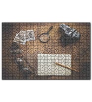 Cakapuzzle Seyahat Eşyaları ve Dünya Haritası Puzzle Yapboz MDF (Ahşap) (1000 Parça)