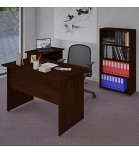 Vena Merve Ofis Çalışma Masa Takımı (Masa + Klavyeli Etejer + Raflı Dolap) (Venge)