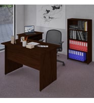 Vena Merve Ofis Çalışma Masa Takımı (Masa + Klavyeli Etejer + Raflı Dolap) (Venge)