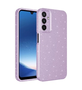 Vendas Samsung Galaxy A25 Kılıf Kamera Korumalı Simli Lüks Zore Koton Kapak (Lila)