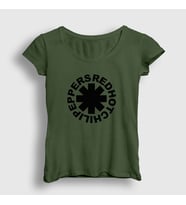 Presmono Kadın Sarı Logo V3 Red Hot Chili Peppers T-Shirt 108102tt (Haki)