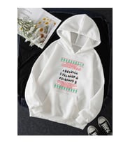 Stranger Things Lambalar Merry Christmas Kapşonlu Sweatshirt (Beyaz)