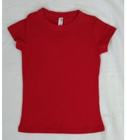 TWOO KİDS Kız Çocuk Kısa Kollu Düz Body 9-12 Yaş Ekru (Kırmızı)