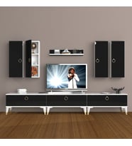 Decoraktiv Eko 8D Mdf Gold Tv Ünitesi Tv Sehpası (Siyah - Beyaz)