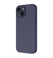 Vendas iPhone 15 Plus Uyumlu Kılıf Lansman Serisi Kadife İç Yüzeyli Yumuşak Dokulu Silikon Kapak (Lacivert)