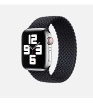 Uyumlu Model Apple Watch 7 8 45mm Kordon Medium Örgü Solo Loop Kordon 32 (Siyah)