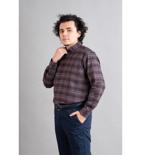 ADVANTE CEPLİ RAHAT KESİM KIŞLIK ERKEK GÖMLEK (Bordo)
