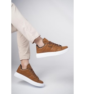 Muggo Volar Garantili Erkek Günlük Casual Sneaker Rahat ve Tarz Spor Ayakkabı (Taba)