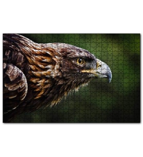 Cakapuzzle Kahverengi Kartal Keskin Bakışlar  Puzzle Yapboz MDF (Ahşap) (255 Parça)