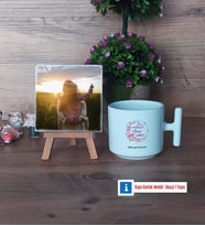 Hamile Anne Adayı Fotoğraflı Dekoratif Taş, Kupa Bardak Beyaz Hediye (Model 12)