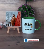 Maden Mühendisi Fotoğraflı Dekoratif Taş, Kupa Bardak Beyaz Hediye (Model 14)