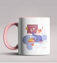 Kişiye Özel Matematik Öğretmeni Tasarımlı Siyah Renk Kupa 7 (Pembe)