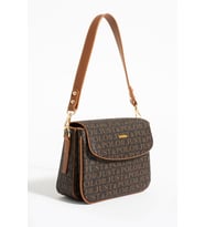 Just Polo Yeni Sezon Kolon Askılı 4 Bölmeli Kadın Omuz Çantası 25x15cm PBU2174 (KAHVE-TABA)