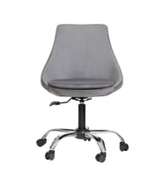 Krom Metal Ayaklı Ofis Çocuk Odası Çalışma Sandalyesi (AYARLANILABİLİR) ORİON (Gri)