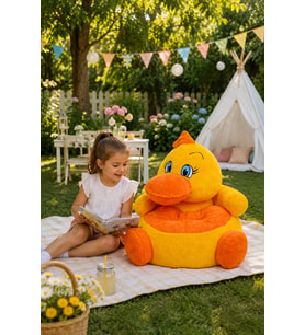 Ördek Pelüş Bebek Çocuk Koltuğu (Sarı)