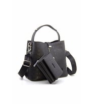 Just Polo Kilit Detaylı Kadın Cüzdan ve Omuz Çanta Kombini PBU4002-1004 (Siyah)