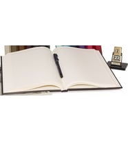 DERİ KAPAK DEFTER AJANDA TARİHSİZ KARELİ 17X24 CM (Fuşya)