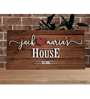 BK Gift Kişiye Özel İsimli Tarihli Kabartma Tasarım Ahşap Bar Tabelası 46cm, Home Bar Tabela, Rustik Ev Dekorasyonu, Duvar Dekoru (Model 5)