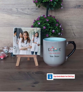 Eczane Teknikeri Fotoğraflı Dekoratif Taş, Kupa Bardak Beyaz Hediye (Model 10)