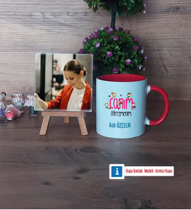 Öğretmenler Günü Hediyesi Fotoğraflı Dekoratif Taş, Kupa Bardak Beyaz Hediye (Model 2)