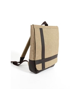 Erkek Sırt Çantası 35*22 Cm Kanvas Kumaş Laptop Bölmeli Business Sırt Çantası Okul Çantası Mega Bag (Bej)