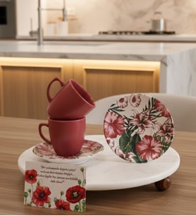 Hediyelik 2 Kişilik Türk Kahvesi Fincanı Seti (Model 3) AYN34