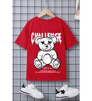 Çocuk Challange Baskılı Pamuklu Tshirt (Kırmızı)