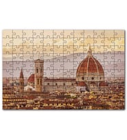 Cakapuzzle İtalya Floransa Gündoğumunda Şehir Manzarası Puzzle Yapboz MDF(Ahşap) (1000 Parça)