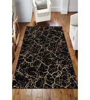 Dijital Kaymaz Taban Yıkanabilir Salon Halısı Mutfak Halısı Koridor Halısı Yolluk ND-HS-295 (Gold)