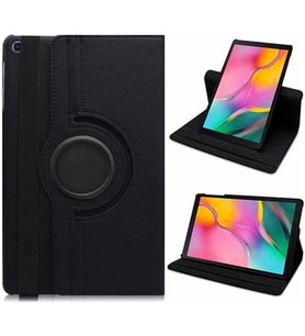 Samsung Galaxy Tab T510 Döner STand Tablet Kılıfı (Siyah)