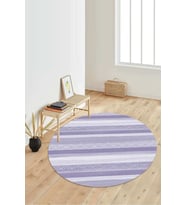 Dijital Baskılı Kaymaz Taban Yıkanabilir Yuvarlak Salon Halısı Koridor Halısı Paspas NDY-HT-1003 (Mor)