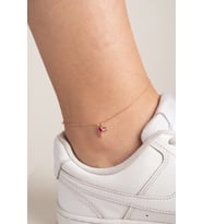 Elika Silver Kadın Ruby Kuş Model 925 Ayar Gümüş Halhal (Rose)