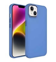 iPhone 14 Plus Kılıf Luna Dışı Soft Yumuşak İçi Kadife Kılıf (Açık Gri)