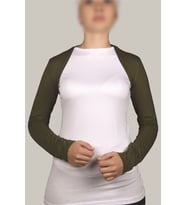 Uzun Kollu Tesettür Bolero (Haki)