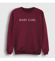 Presmono Unisex Beyaz Baby Girl Sweatshirt 394609tt (Bordo)