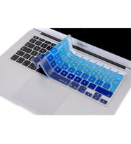 Laptop MacBook Air Pro Klavye Koruyucu 13inc 15-17inc Türkçe Baskı A1466 Ombre (Lacivert-Mavi)