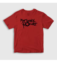 Presmono Unisex Çocuk Beyaz Logo My Chemical Romance T-Shirt 71087tt (Kırmızı)