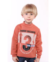Toontoy Erkek Çocuk 3 Vıolatıon Baskılı Sweatshirt (Kiremit)