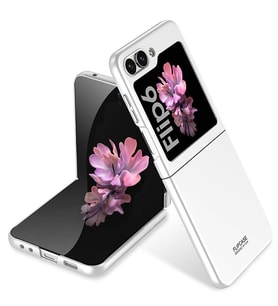 Samsung Galaxy Z Flip 6 Kılıf Sert Renkli Kıpta Kapak (Gümüş)