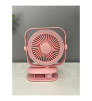 Mini Mandallı Masaüstü Şarjlı Usb Fan Taşınabilir Kademe Ayarlı Soğutucu Vantilatör (Pembe)