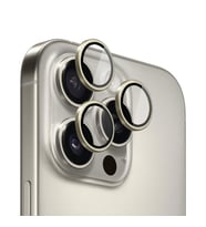 Microsonic Apple iPhone 16 Pro Max Tekli Kamera Lens Koruma Camı Siyah (Gold)