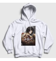 Presmono Unisex Beyaz Ohma Tokita V3 Anime Kengan Ashura Kapüşonlu Sweatshirt 318309tt (Beyaz)