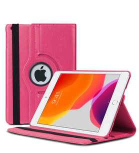 Microsonic Apple iPad 10.2'' 7. Nesil (A2197-A2200-A2198) Kılıf 360 Rotating Stand Deri (Pembe)